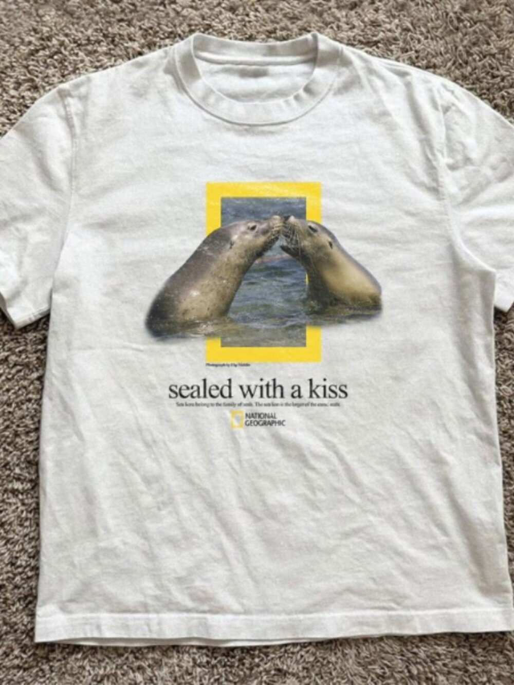National Geographic "Sealed With A Kiss" Sea Lion Graphic T-Shirt